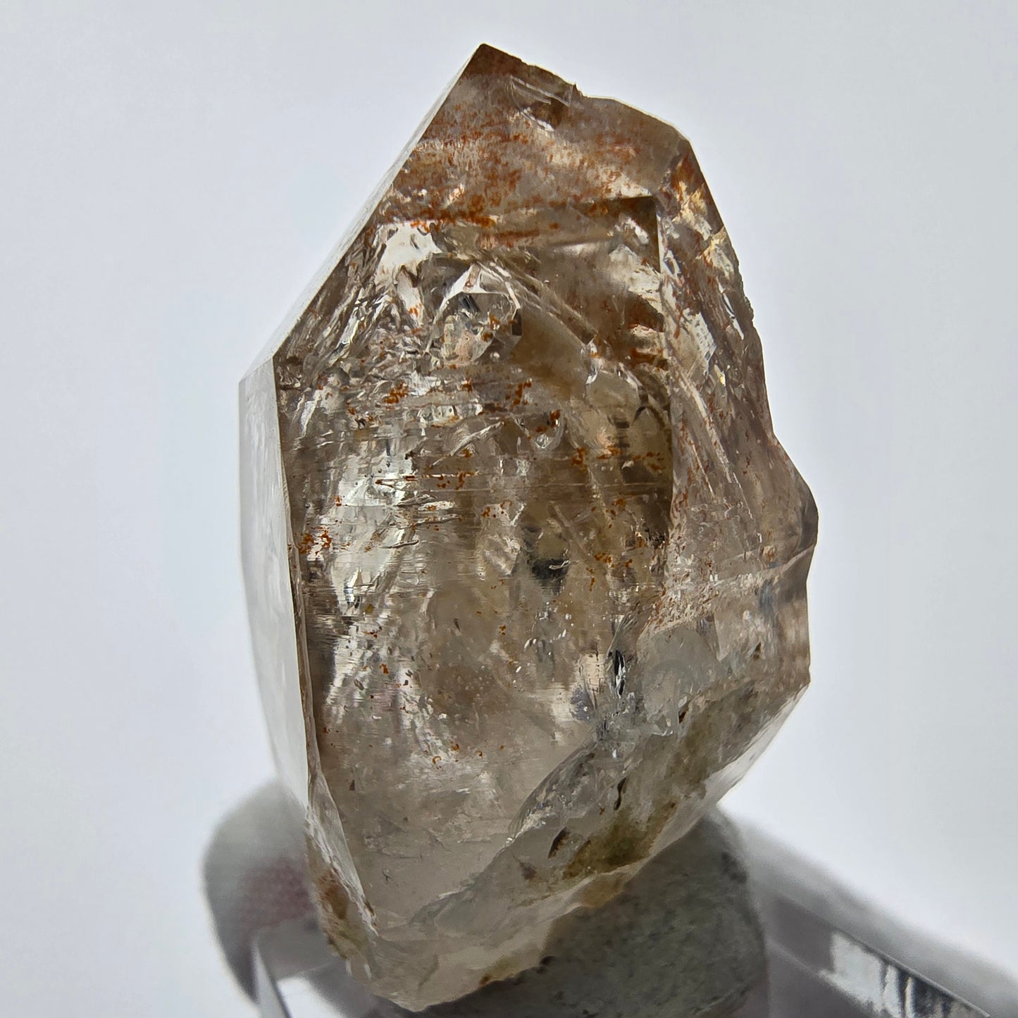 Enhydro Phantom Rauchquarz Zepter Spitze 2x Blase Goboboseb, Namibia 48*25*23mm