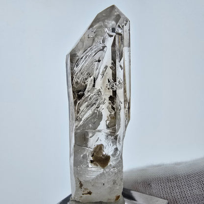 Enhydro Phantom Smoky Quartz Sceptre Tip 1x Bubble Goboboseb, Namibie 53*16*13mm 