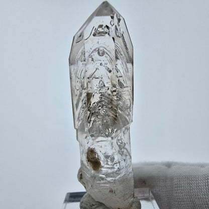 Enhydro Phantom Smoky Quartz Sceptre Tip 1x Bubble Goboboseb, Namibie 53*16*13mm 