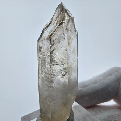 Enhydro Phantom Smoky Quartz Sceptre Tip 2x Bubble Goboboseb, Namibie 52*18*16mm 