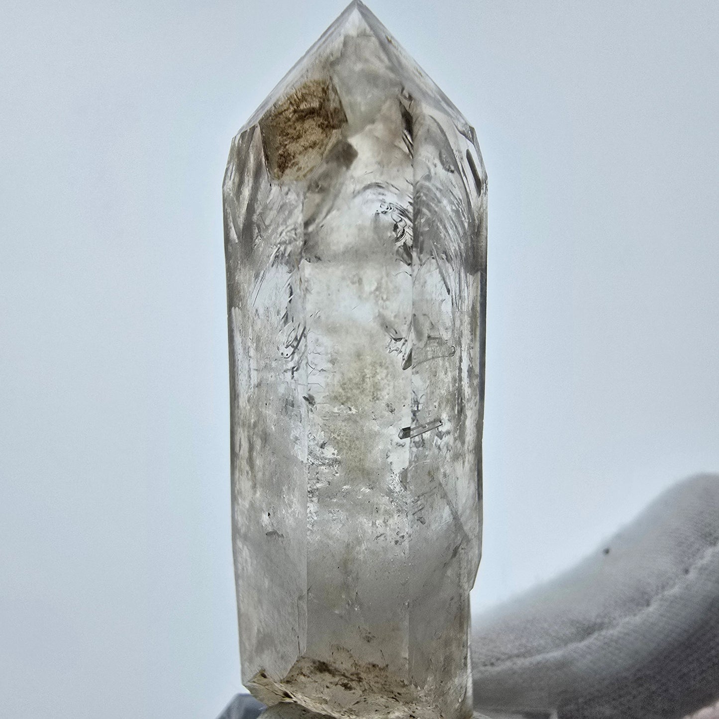 Enhydro Phantom Smoky Quartz Sceptre Tip 2x Bubble Goboboseb, Namibie 52*18*16mm 
