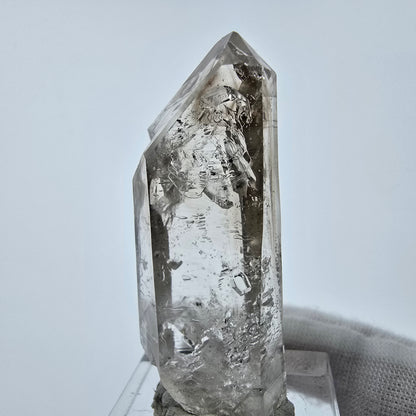 Enhydro Phantom Smoky Quartz Sceptre Tip 1x Bubble Goboboseb, Namibie 45*18*14mm 