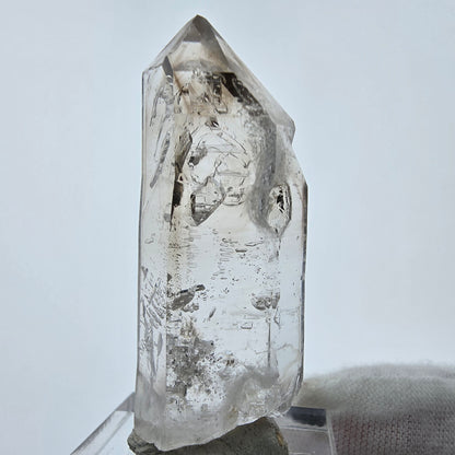 Enhydro Phantom Smoky Quartz Sceptre Tip 1x Bubble Goboboseb, Namibie 45*18*14mm 