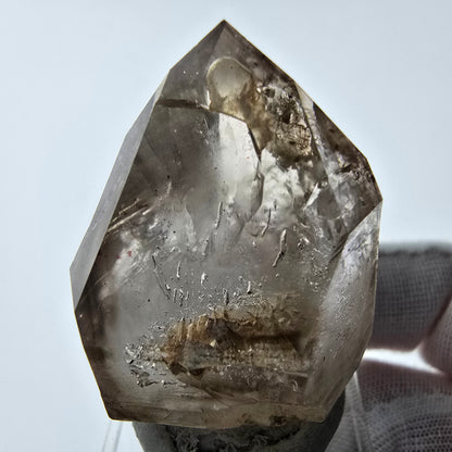 Enhydro Phantom Rauchquarz Zepter Spitze 1x Blase Goboboseb, Namibia 39*29*22mm