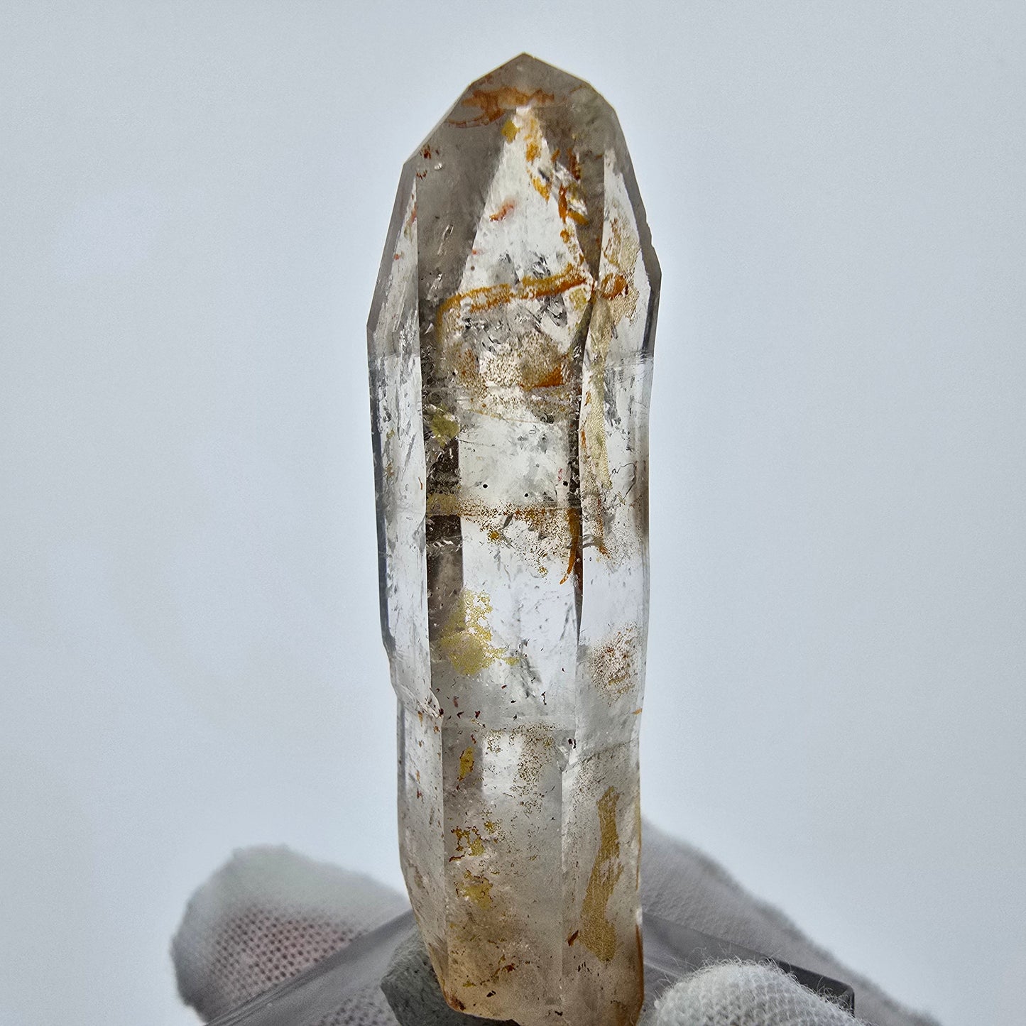 Enhydro Phantom Smoky Quartz Sceptre Tip 1x Bubble Goboboseb, Namibie 52*16*13mm 