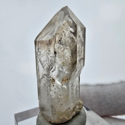 Enhydro Phantom Rauchquarz Zepter Spitze 2x Blase Goboboseb, Namibia 38*18*12mm