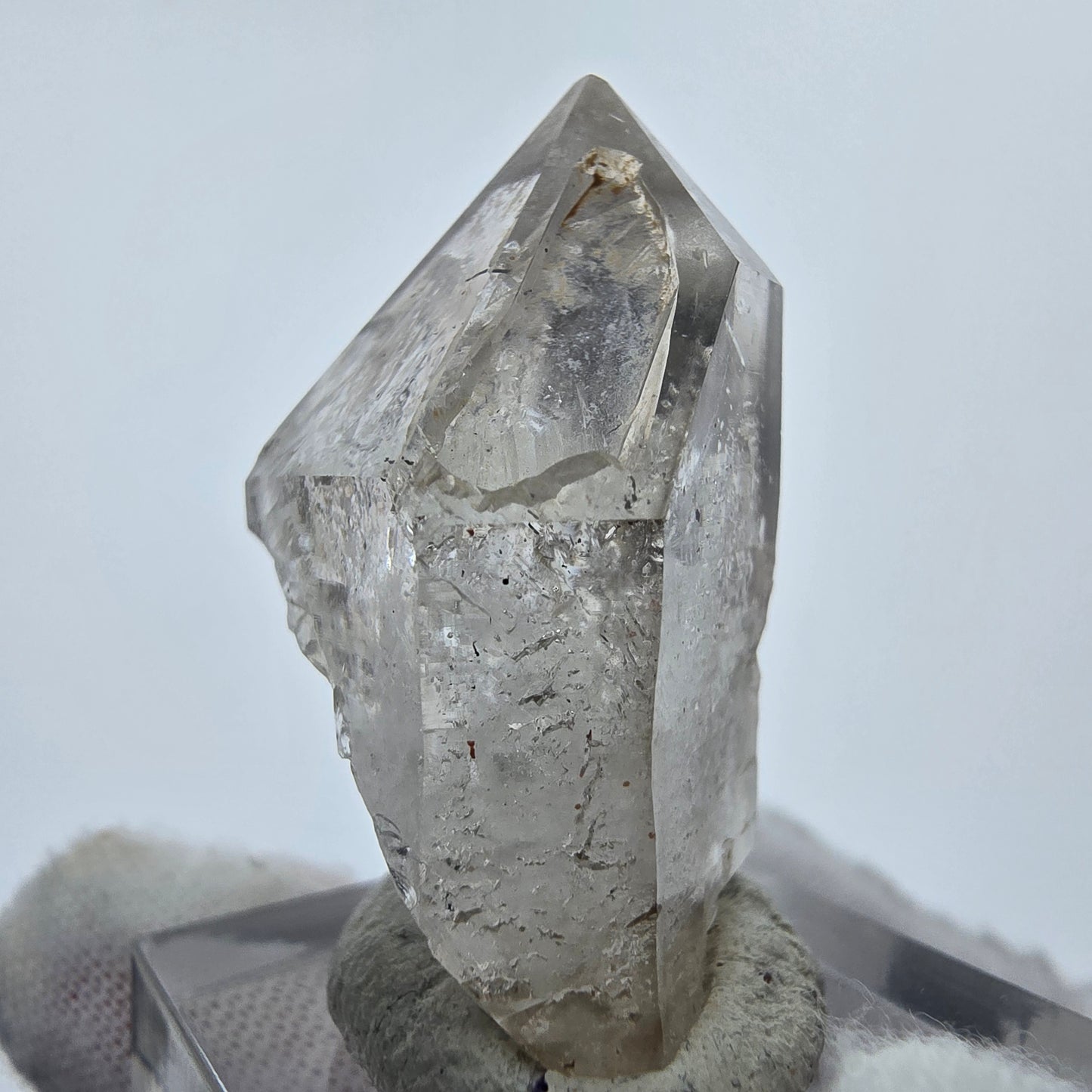 Enhydro Phantom Rauchquarz Zepter Spitze 1x Blase Goboboseb, Namibia 35*27*17mm