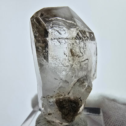 Enhydro Phantom Smoky Quartz Sceptre Tip 1x Bubble Goboboseb, Namibie 37*21*17mm 