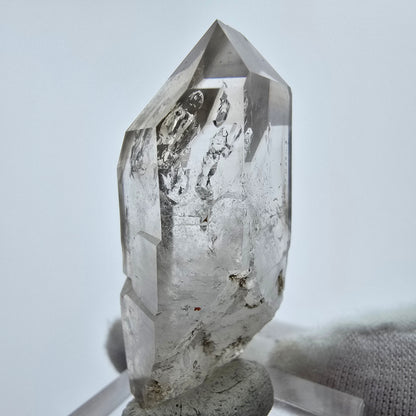 Enhydro Phantom Rauchquarz Zepter Spitze 2x Blase Goboboseb, Namibia 43*21*15mm
