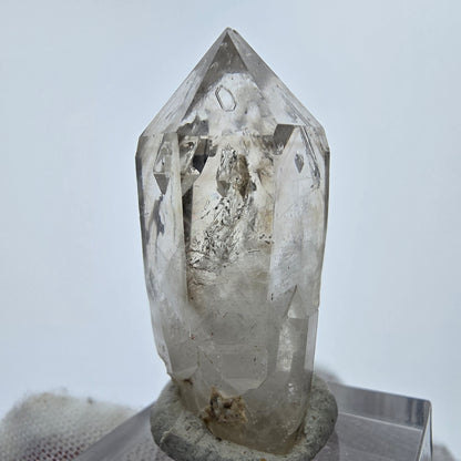 Enhydro Phantom Smoky Quartz Sceptre Tip 1x Bubble Goboboseb, Namibie 38*19*16mm 