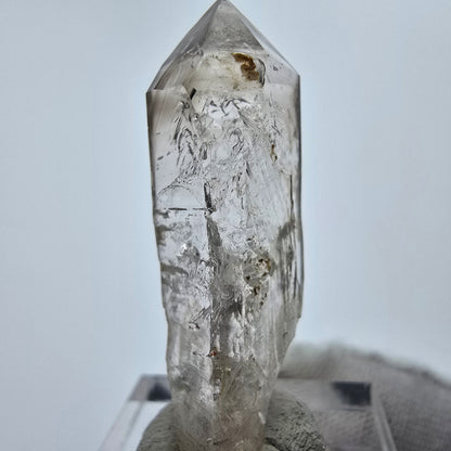Enhydro Phantom Smoky Quartz Sceptre Tip 1x Bubble Goboboseb, Namibie 42*15*11mm 