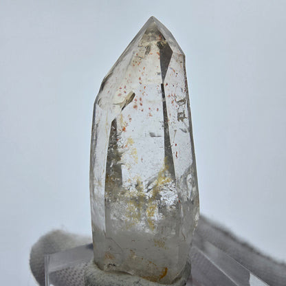 Enhydro Phantom Smoky Quartz Sceptre Tip 2x Bubble Goboboseb, Namibie 40*17*15mm 