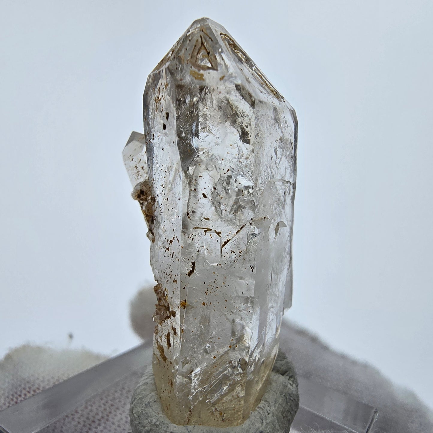 Embouts de sceptre à quartz fumé Enhydro Phantom 1x Bubble Goboboseb, Namibie 38*16*19mm 