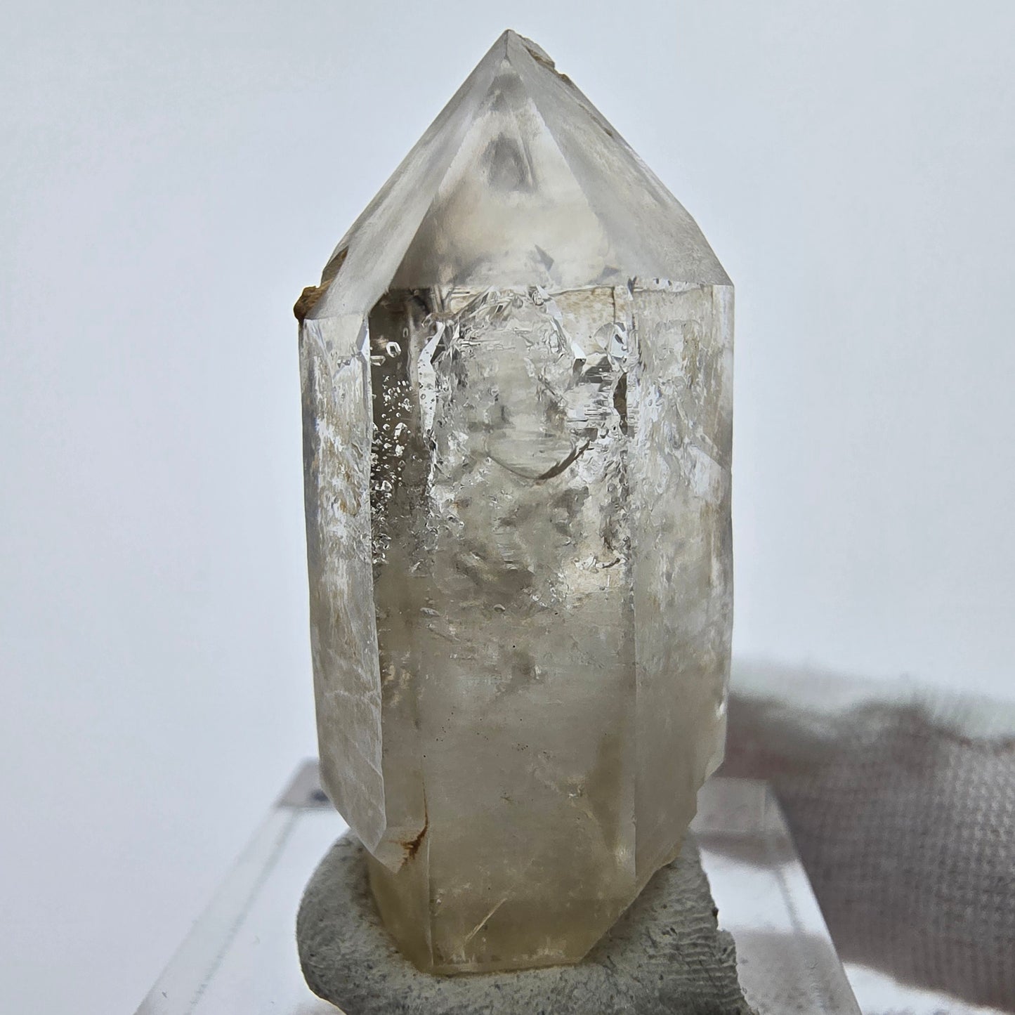 Enhydro Phantom Rauchquarz Spitze 2x Blase Goboboseb Namibia 37*19*14mm Sammlung