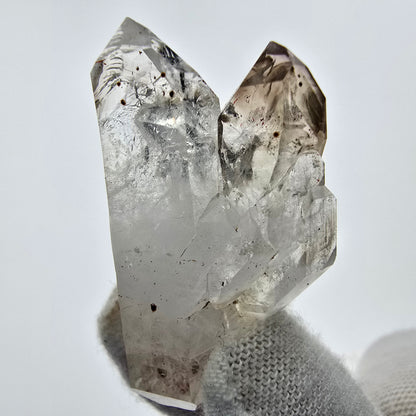10x pointes de quartz fumé fantôme clair, sceptre de Goboboseb, collection Namibie Lot 