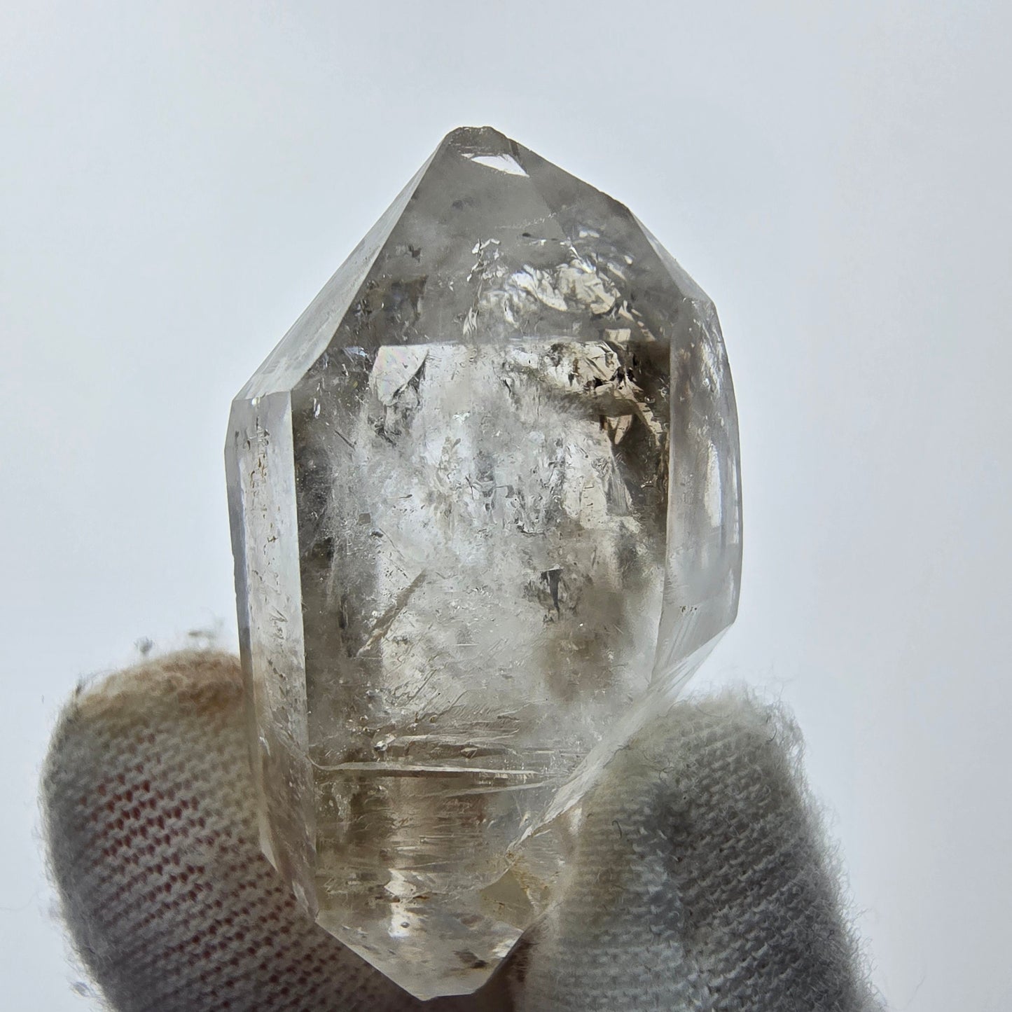 12x pointes de quartz fumé fantôme clair, sceptre de Goboboseb, collection Namibie Lot 