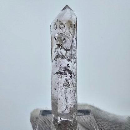 Sceptre en quartz fumé fantôme Enhydro 1x Bubble Goboboseb, Namibie 50*10*7mm Collection 