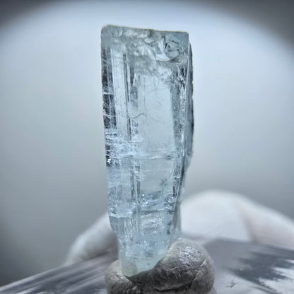 Cristal d'aigue-marine transparent, Nagar bleu, Pakistan 19*8*6mm 