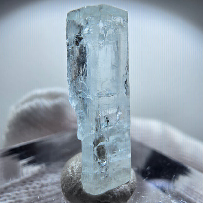 Cristal d'aigue-marine transparent, Nagar bleu, Pakistan 19*8*6mm 