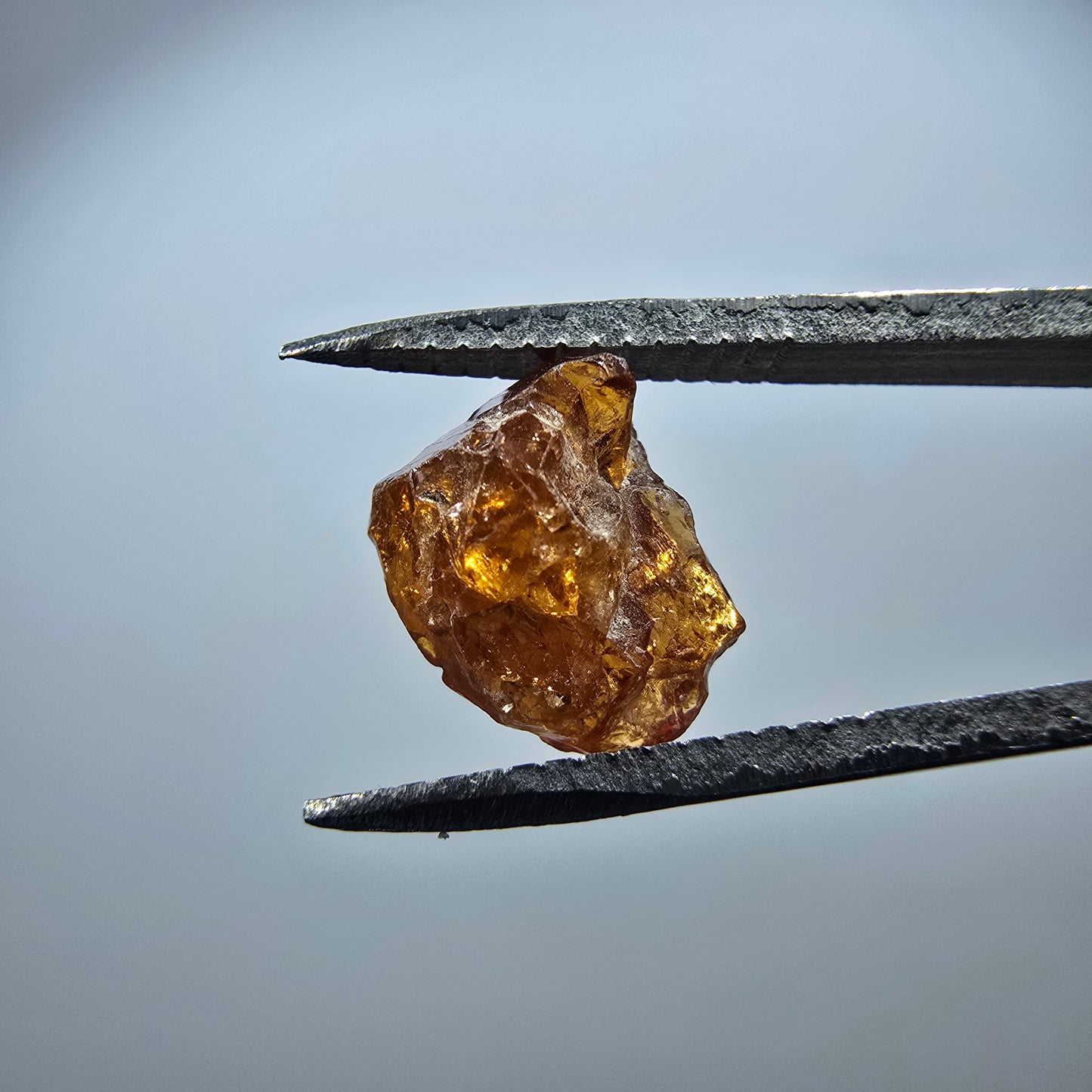 Cristal brut d'hessonite rare, brun rougeâtre, Tanzanie, 9 x 7 x 5 mm 
