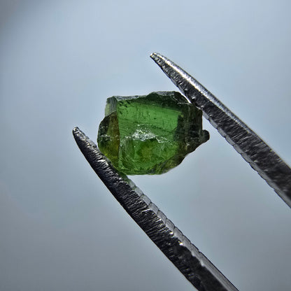 Cristal de tourmaline verdélite rare, vert Minas Gerais, Brésil #7985