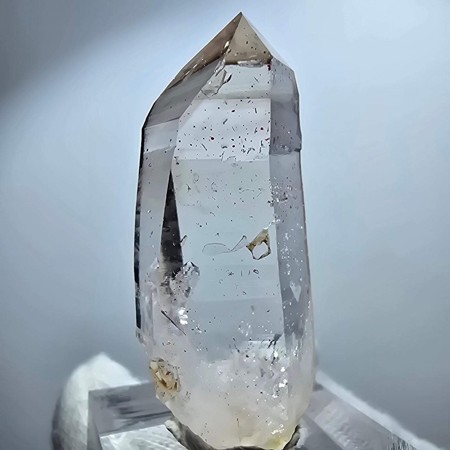 Enhydro Lemurian Phantom Rauchquarz Zepter Spitze Goboboseb, Namibia 41*18*11mm