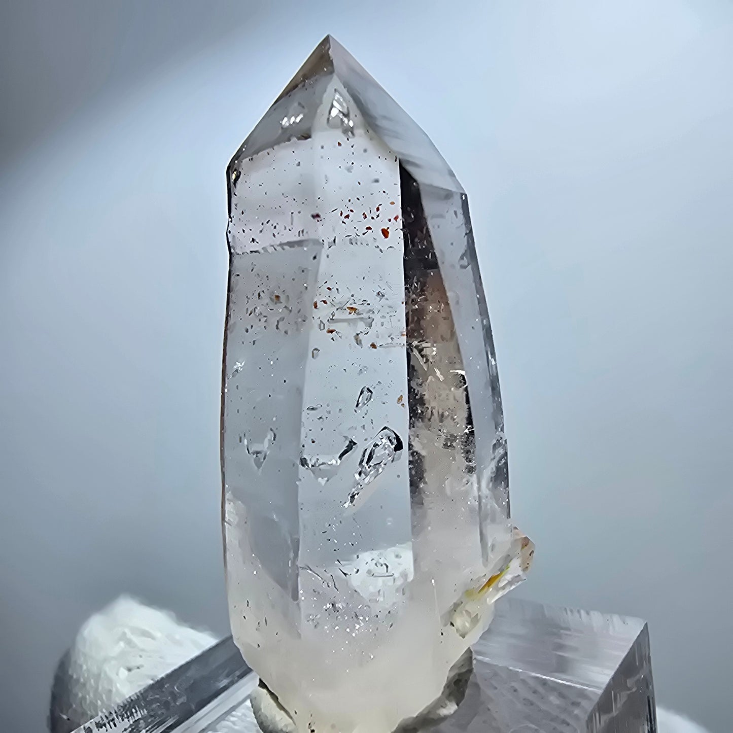 Enhydro Lemurian Phantom Rauchquarz Zepter Spitze Goboboseb, Namibia 41*18*11mm