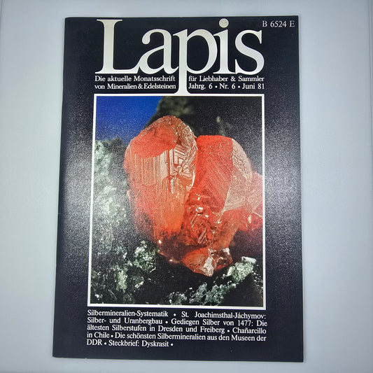 Magazine minéral Lapis Année 1981 Mois 6 Magazine