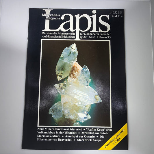 Magazine minéral Lapis Année 1995 Mois 2 Magazine