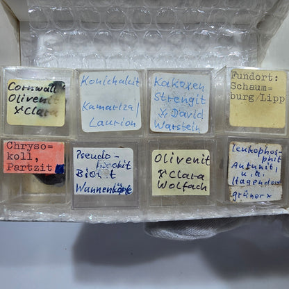 TOP Micromount Mineralien Sammlung Deutschland - 8 Stück Deutschland #8054