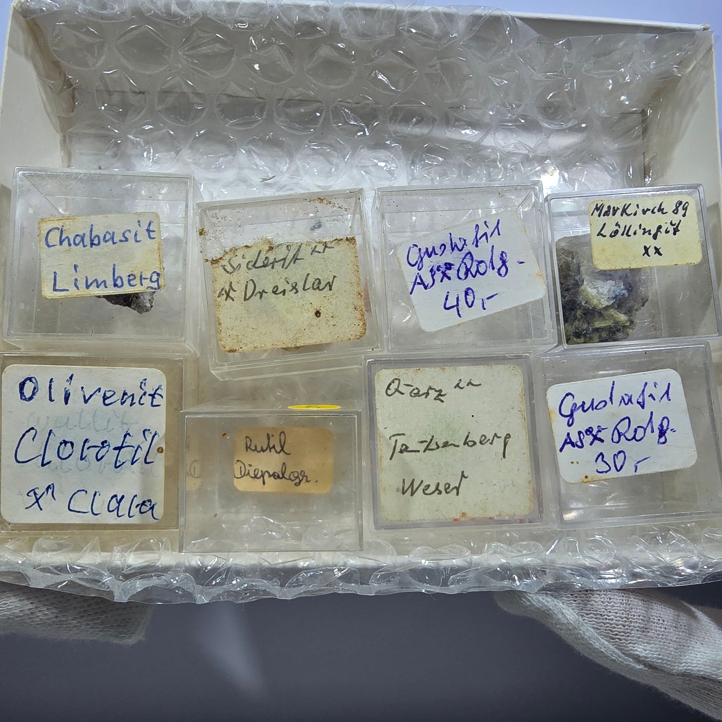 TOP Micromount Mineralien Sammlung Deutschland - 8 Stück Deutschland #8071