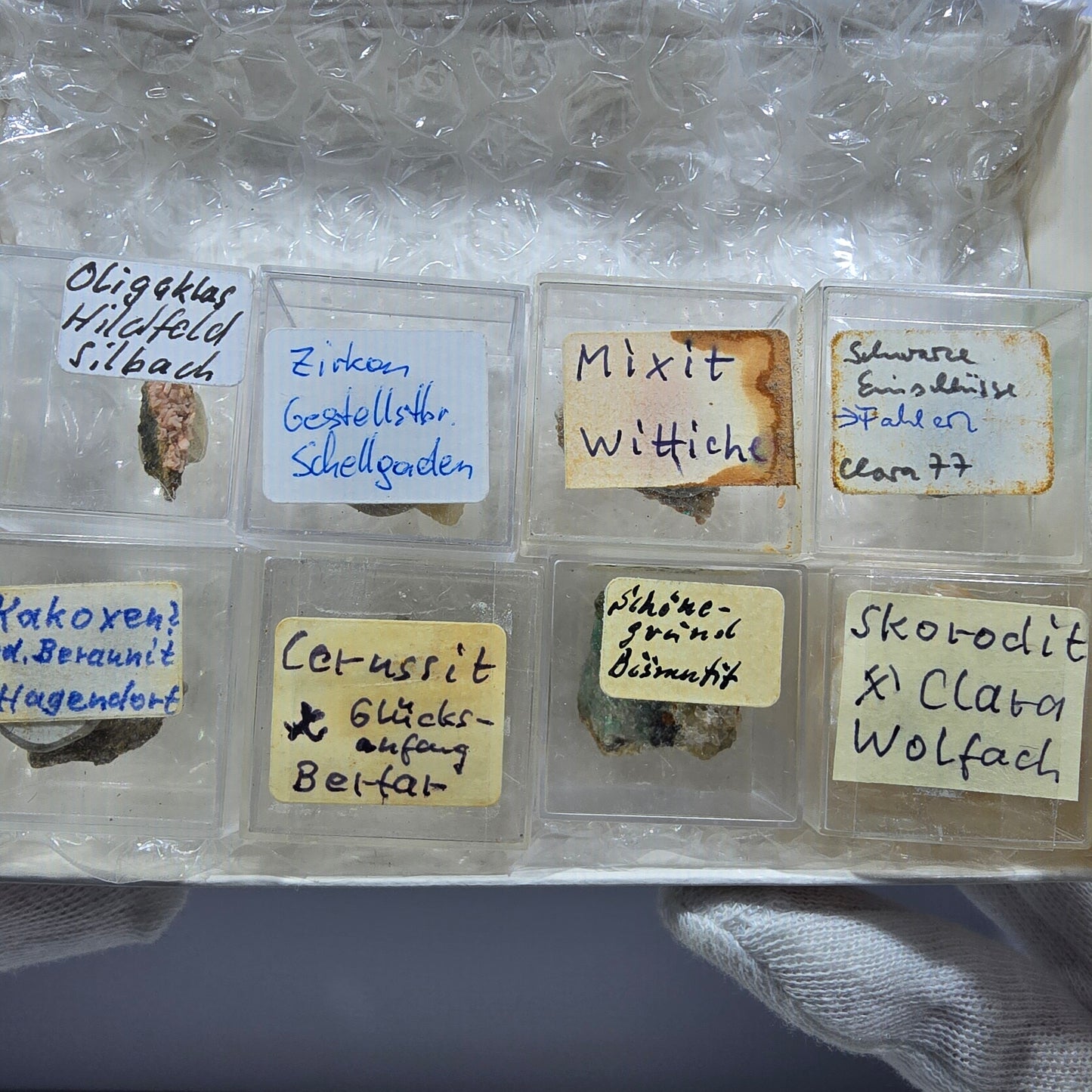 TOP Micromount Mineralien Sammlung Deutschland - 8 Stück Deutschland #8073