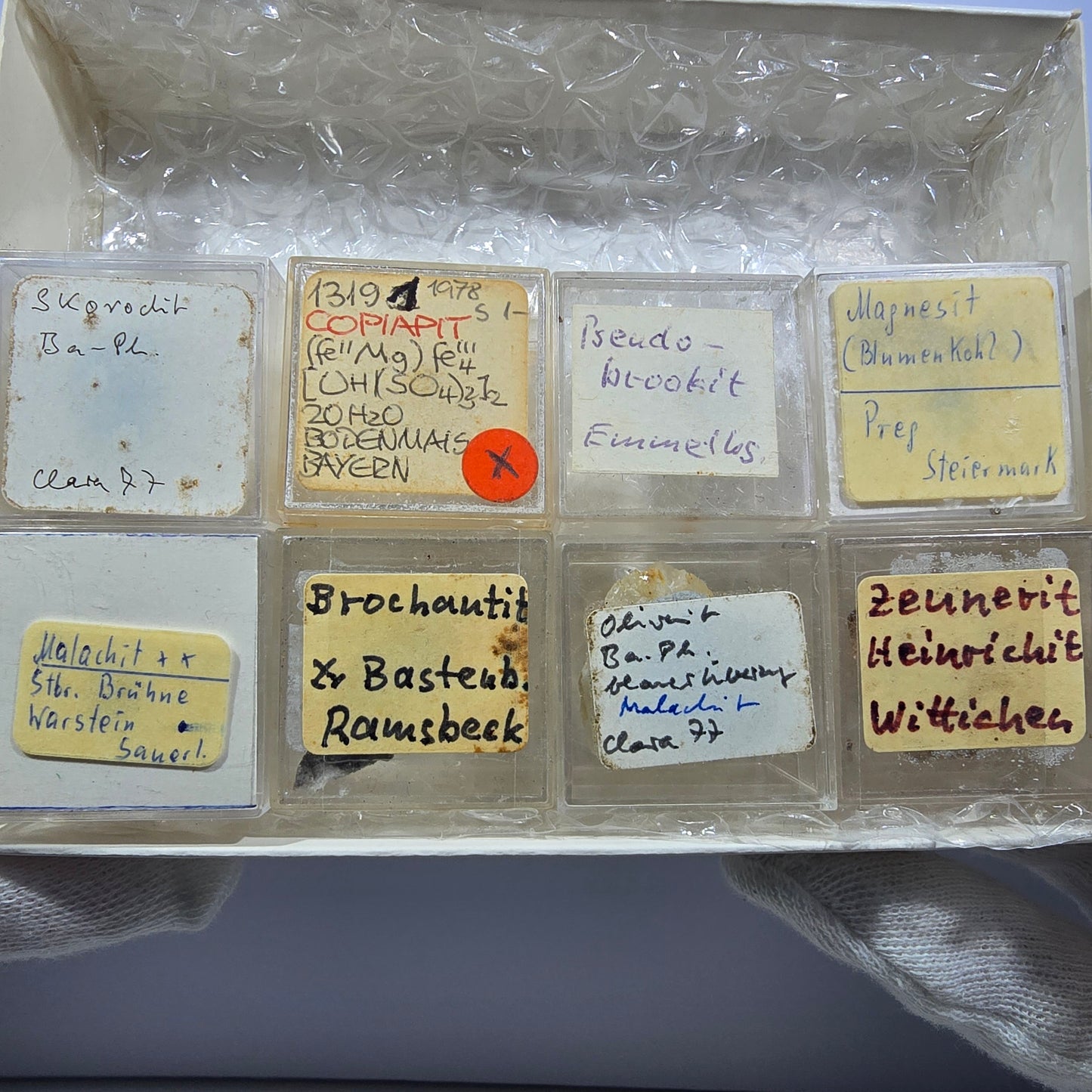 TOP Micromount Mineralien Sammlung Deutschland - 8 Stück Deutschland #8079