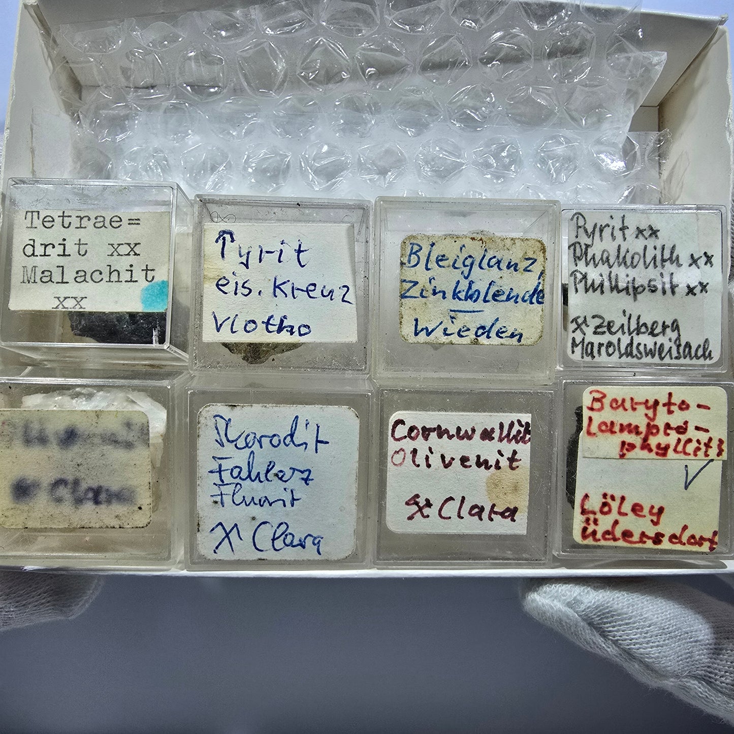 TOP Micromount Mineralien Sammlung Deutschland - 8 Stück Deutschland #8082
