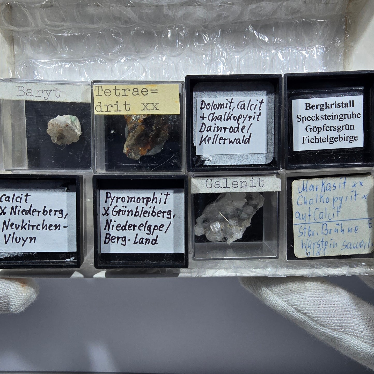 TOP Micromount Mineralien Sammlung Deutschland - 8 Stück Deutschland #8085
