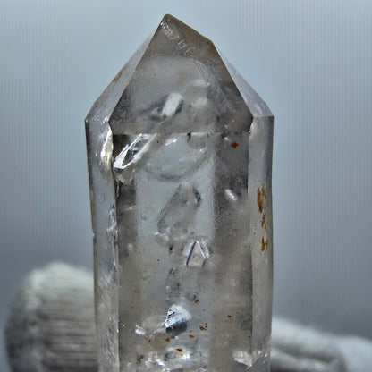 Enhydro Phantom Smoky Quartz Scepter, 1x Bubble Goboboseb, Namibia 40*14*13mm 