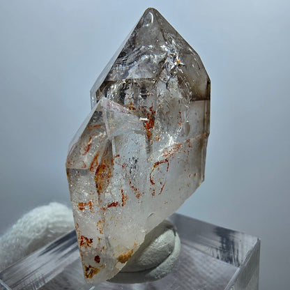 Enhydro Phantom Rauchquarz Zepter, 2x Blase Goboboseb, Namibia 35*26*12mm