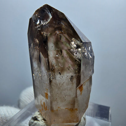 Enhydro Phantom Smoky Quartz Scepter, 2x Bubble Goboboseb, Namibia 33*19*17mm 