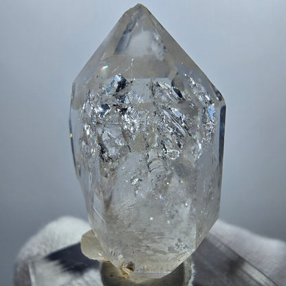 Enhydro Phantom Smoky Quartz Scepter, 1x Bubble Goboboseb, Namibia 35*20*15mm 