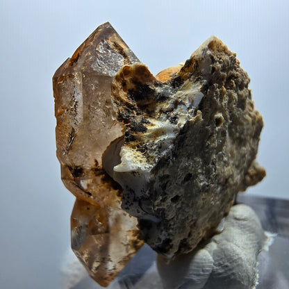 Enhydro Phantom Rauchquarz DT Zepter Stufe, 1x Blase Goboboseb, Namibia 29*23*16mm