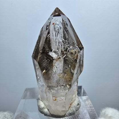 Sceptre en quartz fumé fantôme Enhydro, 1x Bubble Goboboseb, Namibie 36 x 20 x 17 mm 