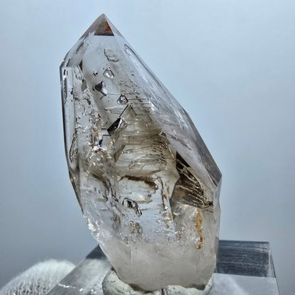 Sceptre en quartz fumé fantôme Enhydro, 1x Bubble Goboboseb, Namibie 36 x 20 x 17 mm 