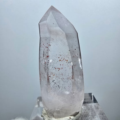 Sceptre en quartz fumé fantôme Enhydro, 1x Bubble Goboboseb, Namibie 42 x 17 x 12 mm 