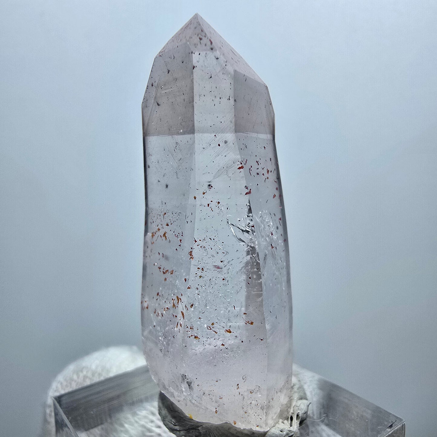 Sceptre en quartz fumé fantôme Enhydro, 1x Bubble Goboboseb, Namibie 42 x 17 x 12 mm 