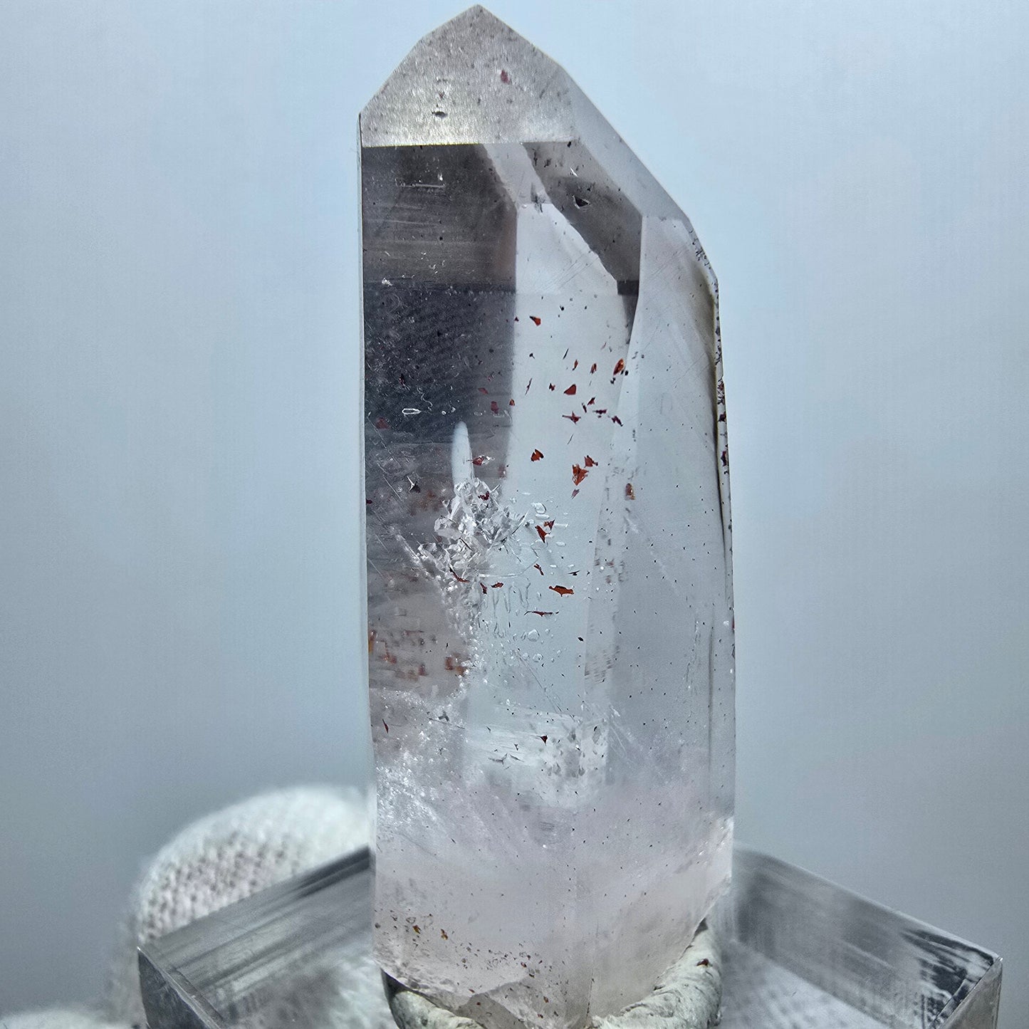 Sceptre en quartz fumé fantôme Enhydro, 1x Bubble Goboboseb, Namibie 42 x 17 x 12 mm 