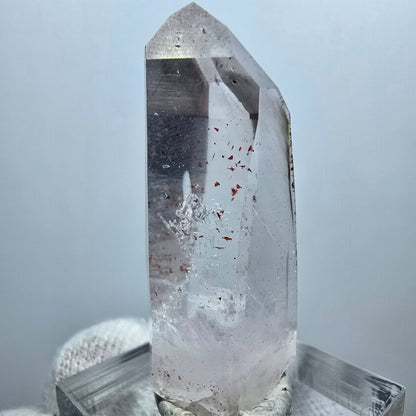Sceptre en quartz fumé fantôme Enhydro, 1x Bubble Goboboseb, Namibie 42 x 17 x 12 mm 