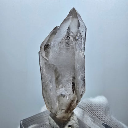 Quartz fumé fantôme transparent DT Scepter Point Goboboseb, Namibie 50 x 21 x 15 mm 