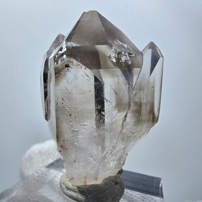 Amas de quartz fumé fantôme transparent, Goboboseb, Namibie, 34 x 26 x 17 mm 