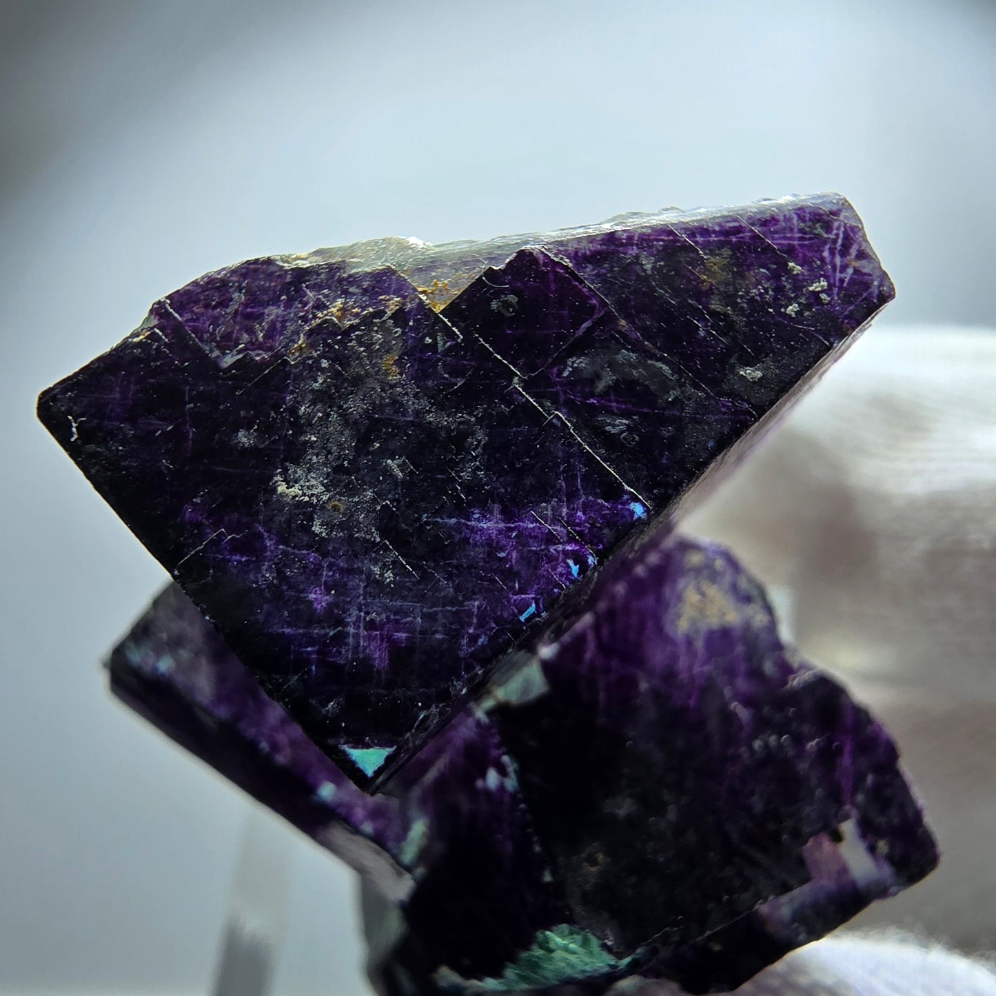Cube de fluorite fantôme de qualité 11:11, Angel Pocket, mine d'Okorusu, Namibie, 36 x 34 x 17 mm 
