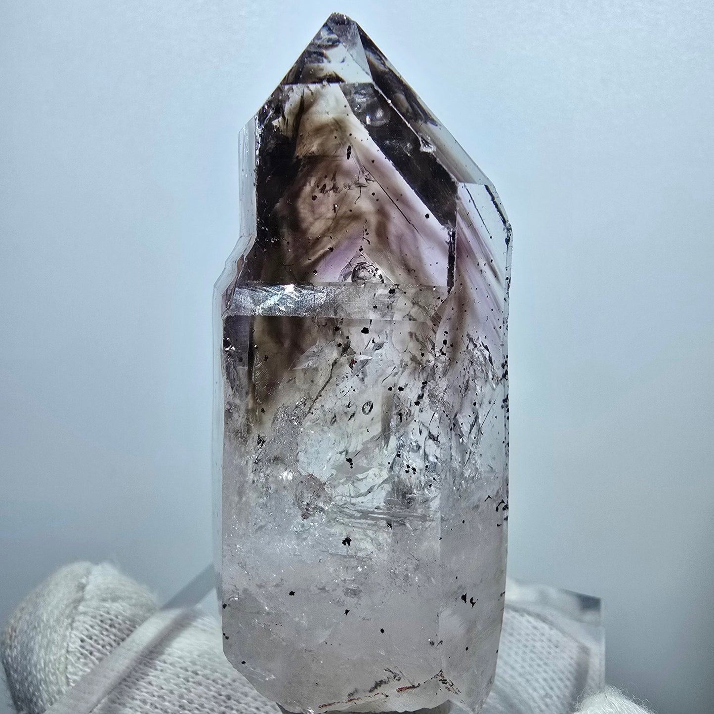 Hématite améthyste fantôme Enhydro, grosse bulle Streep Mine Gob Namibie 62*31*19mm 